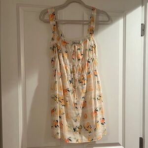 Abercrombie & Fitch Peach Print Mini Dress